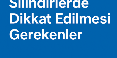 Özel Tasarım Silindirlerde Dikkat Edilmesi Gerekenler